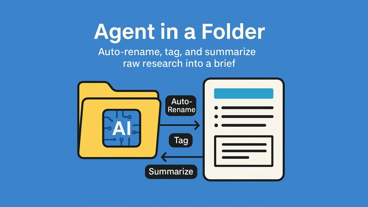 Turn a Folder Into an Analyst: Auto‑Rename, Tag, and Brief Your Research